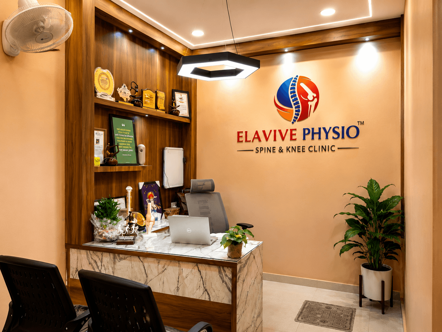 Elavive Physio reception and front desk, Milap Nagar Jaipur